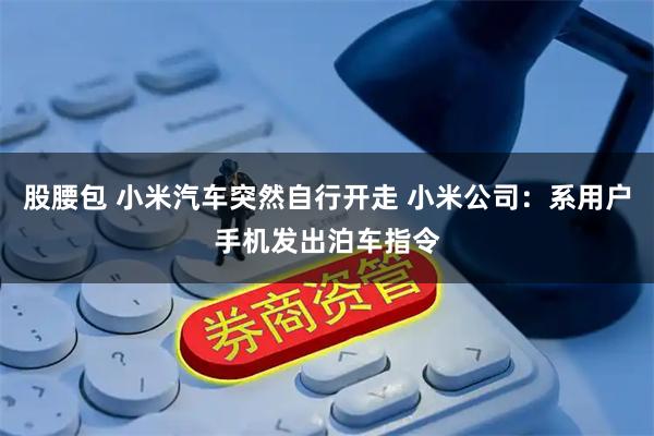 股腰包 小米汽车突然自行开走 小米公司：系用户手机发出泊车指令